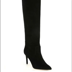NWT GET READY FOR FALL-Antonio Melani black suede stiletto heel boots